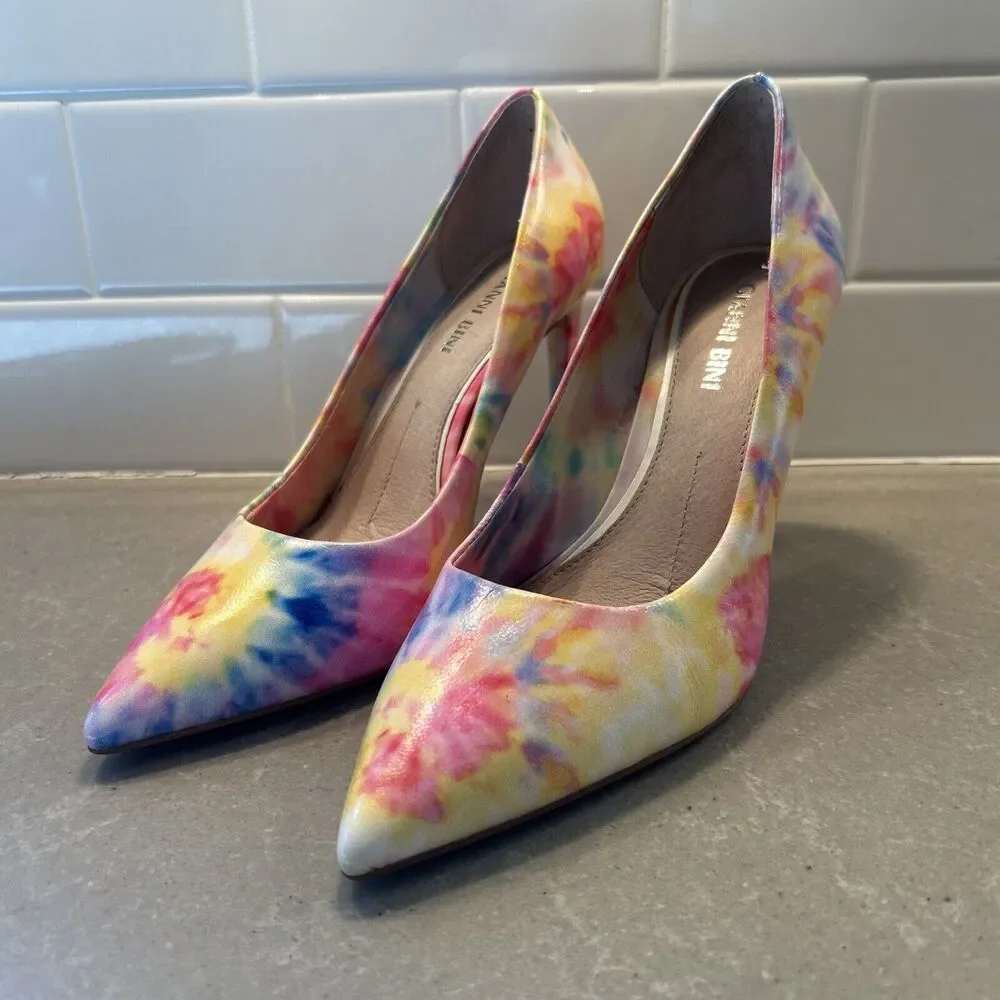 Women’s Gianni Bini Heels Pumps Tie Dye Design Sz 6M EUC